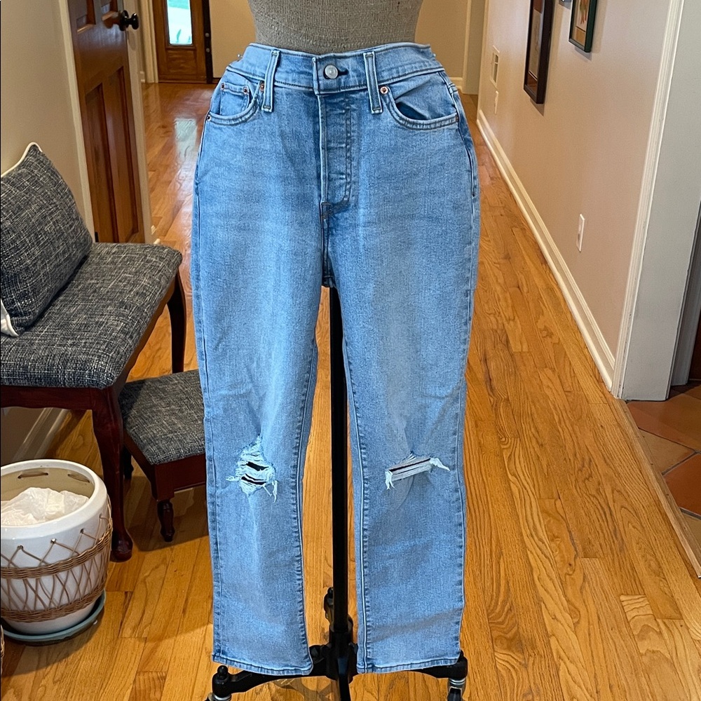 Levi’s Light Blue Straight Leg Button Fly Jeans